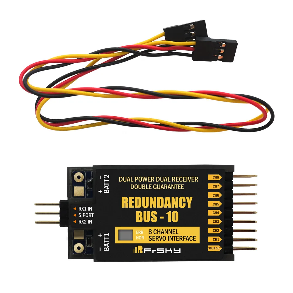 FRSKY RB-10 RB10 Redundancy Bus Dual Power Dual Receiver Double Guarantee 8CH Servo Interface
FRSKY RB-10 RB10 Redundancy Bus Dual Power Dual Receiver Double Guarantee 8CH Servo Interface