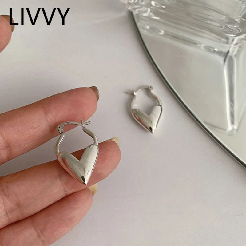 LIVVY Silver Color Earrings Charm Women Trendy Jewelry Irregular Heart Shape Retro Party Accessories Gifts
LIVVY Silver Color Earrings Charm Women Trendy Jewelry Irregular Heart Shape Retro Party Accessories Gifts