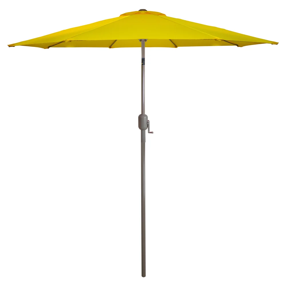 

9ft Outdoor Patio Market Umbrella with Hand Crank and Tilt, Yellow,108.00 X 108.00 X 96.00 Inches