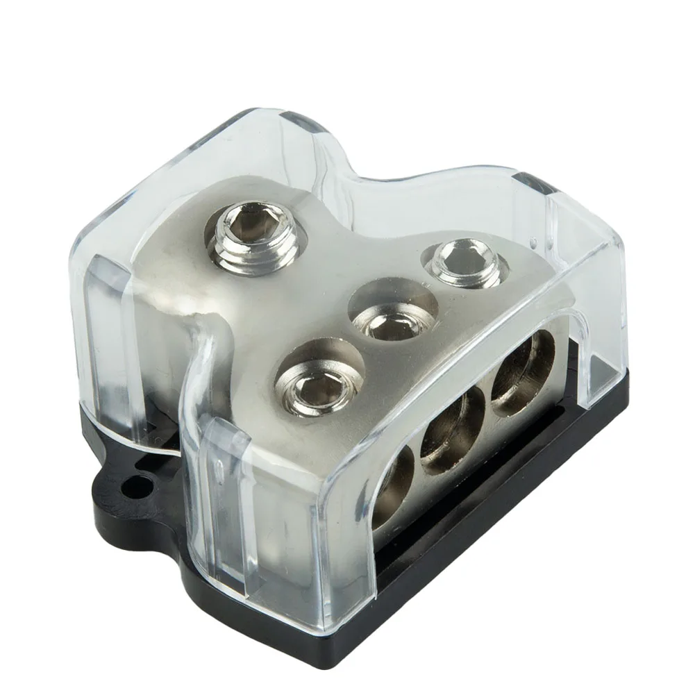 3Way Distribution Block Car Audio Power Wire Splitter 1*0 Gauge In 3*4 Gauge Out Complete Protection For Your Car Audio System
3Way Distribution Block Car Audio Power Wire Splitter 1*0 Gauge In 3*4 Gauge Out Complete Protection For Your Car Audio System