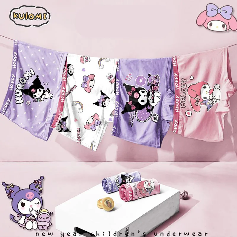 Трусы-боксеры Kawaii Mymelody Kuromi Purin 4-угловые, трусы для маленьких девочек от 6 до 12 лет, детские шорты без зажима
Трусы-боксеры Kawaii Mymelody Kuromi Purin 4-угловые, трусы для маленьких девочек от 6 до 12 лет, детские шорты без зажима