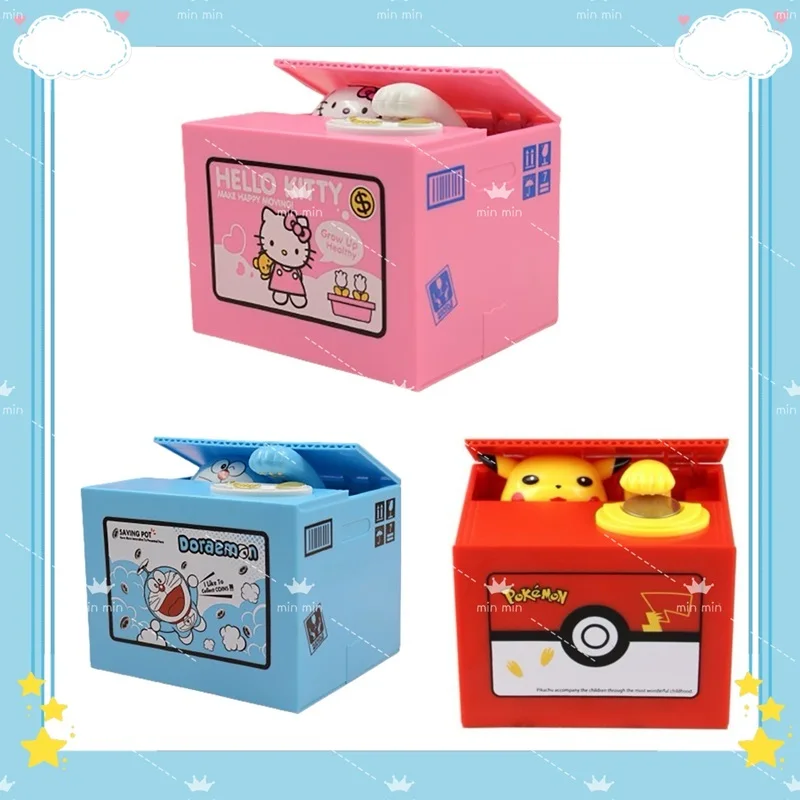 Hello Kitty Копилка Sanrio аниме мультфильм Кот КТ кража монет безопасность Дораэмон