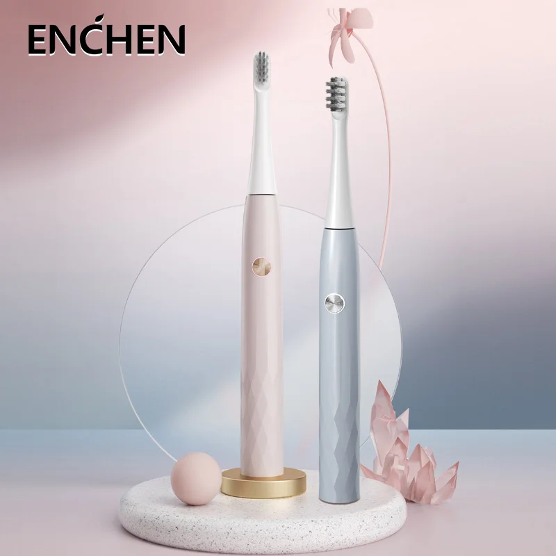 

Электрическая зубная щетка ENCHEN T501 звуковая вибрационная перезаряжаемая зубная щетка для взрослых с мягкой щетиной полностью водонепроницаемая зубная щетка