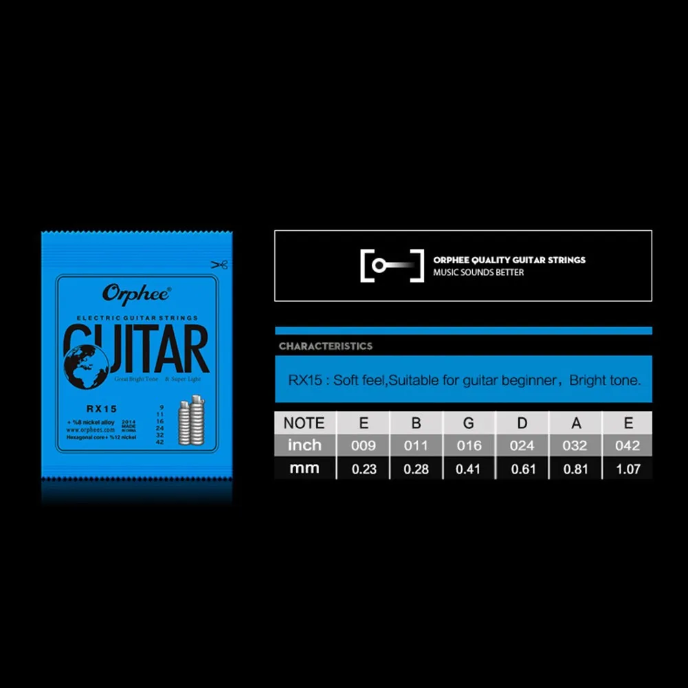 Guitars Parts 9-42/10-46/11-50 Gauges Musical Instruments Electric Guitar Strings Strings Accessories 2021 High Quality
Guitars Parts 9-42/10-46/11-50 Gauges Musical Instruments Electric Guitar Strings Strings Accessories 2021 High Quality