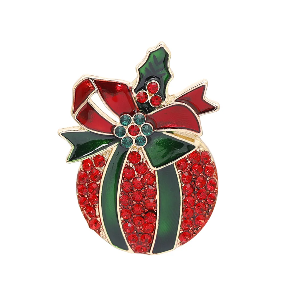 

Clothes Collar Corsage Christmas Sweater Enamel Boutonnieres Lapel Pin Badges Pins Diamond Apple Brooches Men Women Gifts