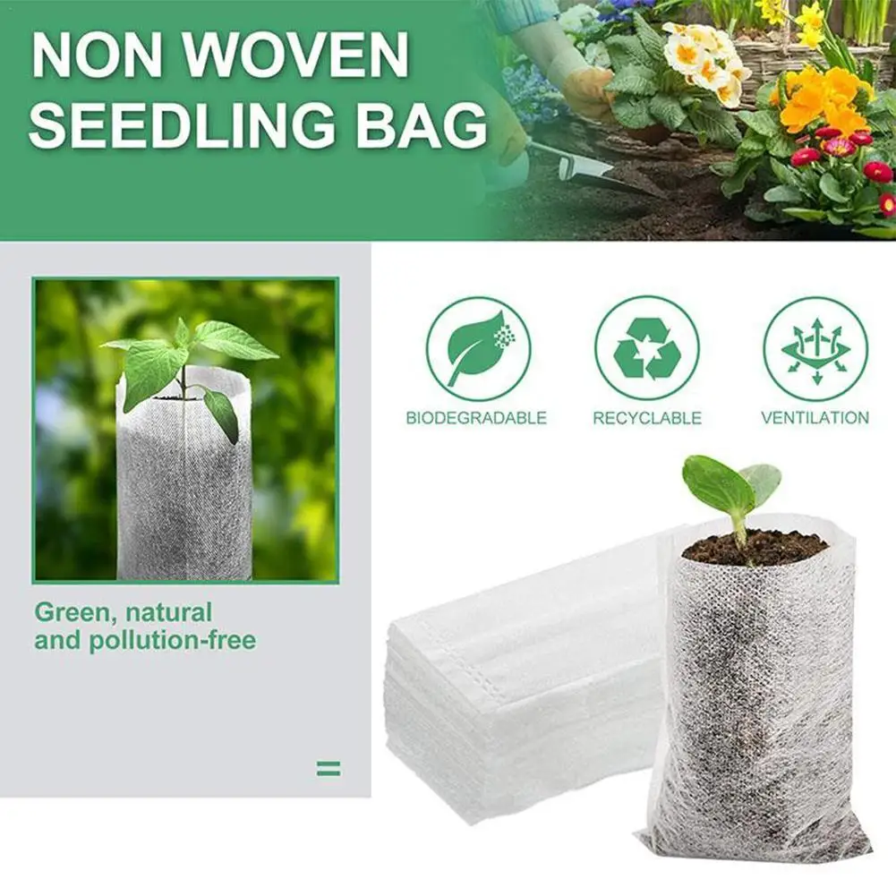 100pcs Non-woven Fabric Seeding Bags Biodegradable Nursery Bag Garden Seedling Growing Planter Pots Indoor Fabric Grow Bags
100pcs Non-woven Fabric Seeding Bags Biodegradable Nursery Bag Garden Seedling Growing Planter Pots Indoor Fabric Grow Bags