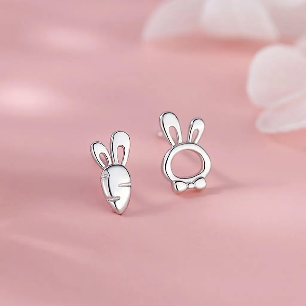 Korean Fashion Cute Animal Rabbit and Carrot Stud Earrings For Women Exquisite 925 Silver Needle Earring Party Wedding Jewelry
Korean Fashion Cute Animal Rabbit and Carrot Stud Earrings For Women Exquisite 925 Silver Needle Earring Party Wedding Jewelry