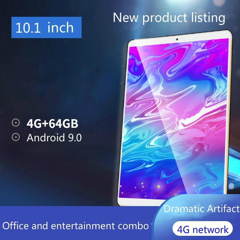 New 10.1 Inch Android 9.0 Tablet 4GB RAM+64GB ROM 5000mAh Battery Gaming Tablet PC 4G Phone Tablet Android Tablet
New 10.1 Inch Android 9.0 Tablet 4GB RAM+64GB ROM 5000mAh Battery Gaming Tablet PC 4G Phone Tablet Android Tablet