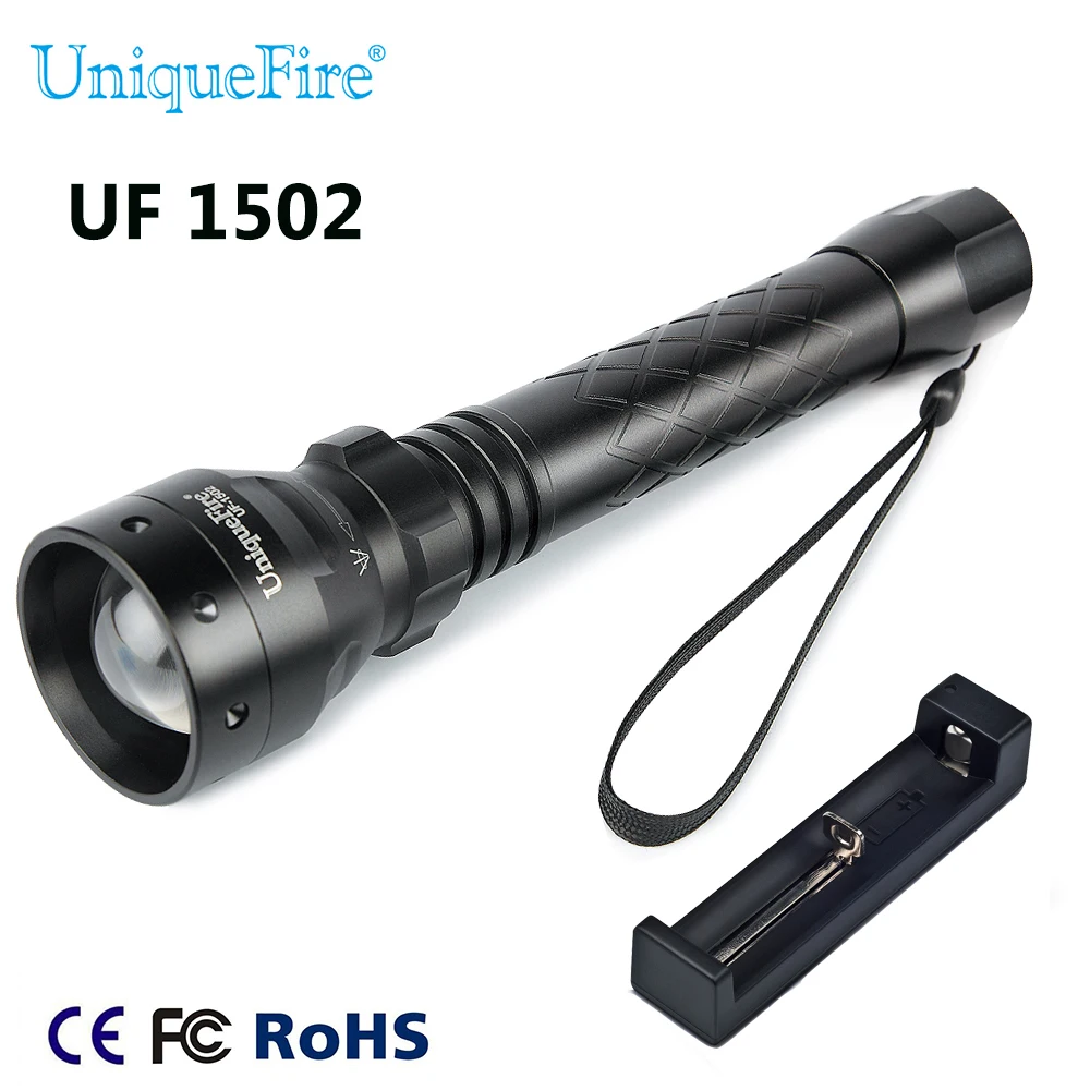 Uniquefire UF1502 XML T6 LED Adjustable Zoomable Flashlight Torch Floodlight Outdoor Camping Emergency Light
Uniquefire UF1502 XML T6 LED Adjustable Zoomable Flashlight Torch Floodlight Outdoor Camping Emergency Light