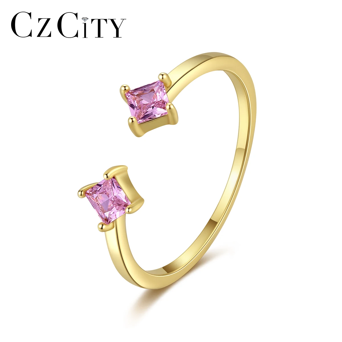 CZCITY 925 Sterling Silver Adjustable Rings for Women Luxury Original Certified Square Pink Cubic Zirconia Open Accessories
CZCITY 925 Sterling Silver Adjustable Rings for Women Luxury Original Certified Square Pink Cubic Zirconia Open Accessories