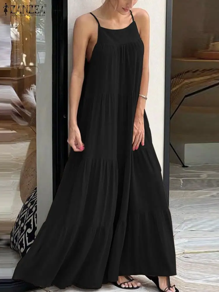 Summer Holiday Straps Dress ZANZEA Sexy Slip Vestidos Women Elegant Dresses Causal Solid Maxi Long Dress Oversize Party Sundress
Summer Holiday Straps Dress ZANZEA Sexy Slip Vestidos Women Elegant Dresses Causal Solid Maxi Long Dress Oversize Party Sundress