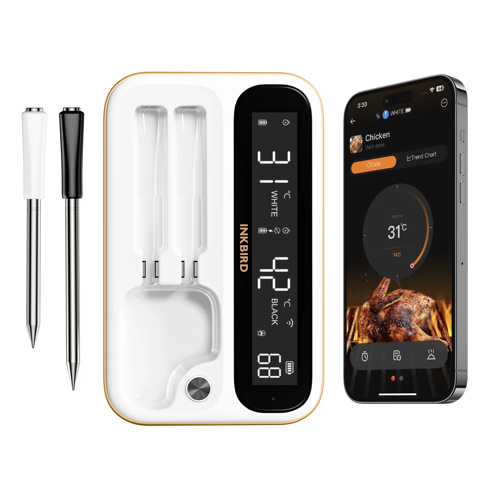INKBIRD INT-12-BW Термометр для барбекю
INKBIRD INT-12-BW Термометр для барбекю