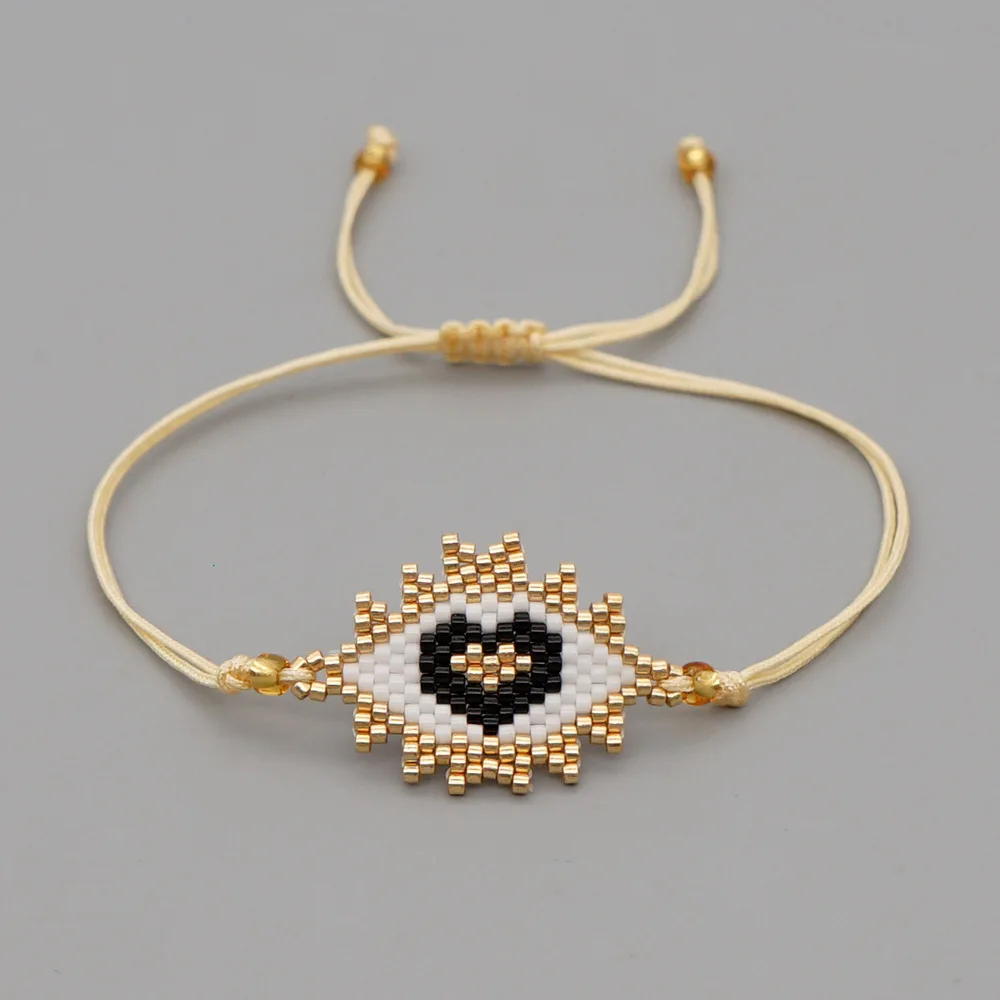 

Fashion Bohemian Couple Geometric Love Beaded Bracelet Miyuki Millet Beads Handmade Jewelry Dropshipping