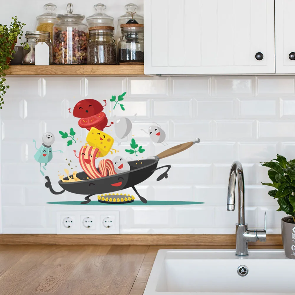 Cartoon Happy Pan Kitchen Wall Sticker for Kitchen Fridge Cupboard Decoration Art Decals Removable Home Sticker Mural Wallpaper
Cartoon Happy Pan Kitchen Wall Sticker for Kitchen Fridge Cupboard Decoration Art Decals Removable Home Sticker Mural Wallpaper