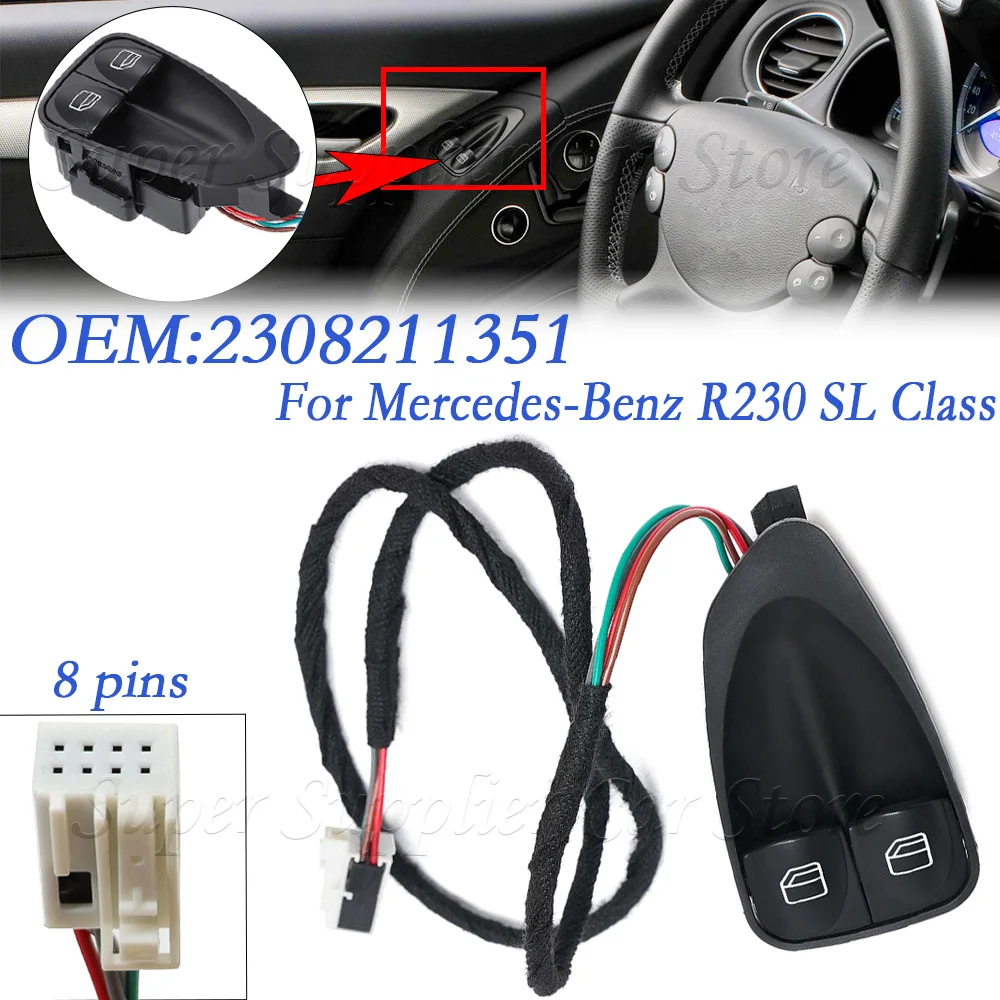 2308211351 Кнопка включения стеклоподъемника левой двери для Mercedes-Benz R230 SL Class A 23082113517167 Аксессуары Переключатель со стороны водителя
2308211351 Кнопка включения стеклоподъемника левой двери для Mercedes-Benz R230 SL Class A 23082113517167 Аксессуары Переключатель со стороны водителя