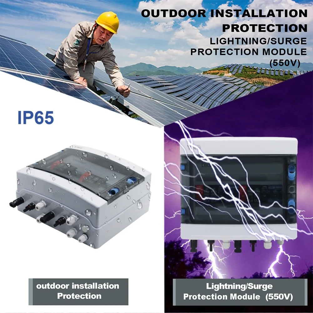 PV Combiner Box 32A 2 String 550V DC Circuit Breaker For Solar Panel IP65 Solar Panel Camping Home Appliance Interuptor Motor
PV Combiner Box 32A 2 String 550V DC Circuit Breaker For Solar Panel IP65 Solar Panel Camping Home Appliance Interuptor Motor