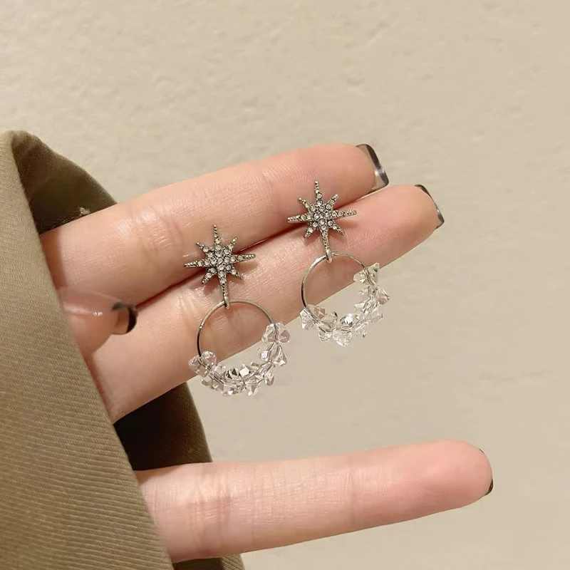 Fashion Star Diamond Stud Earrings For Women Girls Korean Style Simple Round Glass Beaded Earrings Female Aesthetic Jewelry
Fashion Star Diamond Stud Earrings For Women Girls Korean Style Simple Round Glass Beaded Earrings Female Aesthetic Jewelry