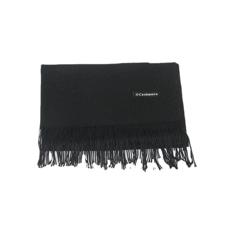 

2022 Autumn and Winter New Imitated Cashmere Scarf Women Luxury Solid Color Thick Scarf Outdoor Keep Warm Shawl Lady 230Grom