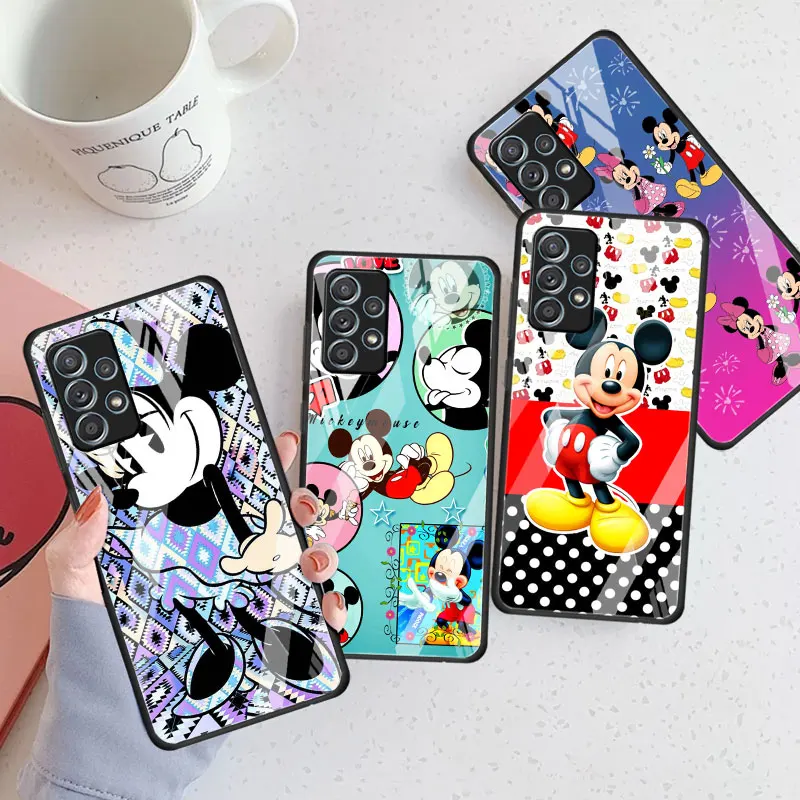 Cartoon Mickey Minnie Glass Case For Samsung Galaxy A52 A53 A12 A32 A71 A33 A13 A51 A23 A32 A31 A22 Soft Phone Fundas
Cartoon Mickey Minnie Glass Case For Samsung Galaxy A52 A53 A12 A32 A71 A33 A13 A51 A23 A32 A31 A22 Soft Phone Fundas