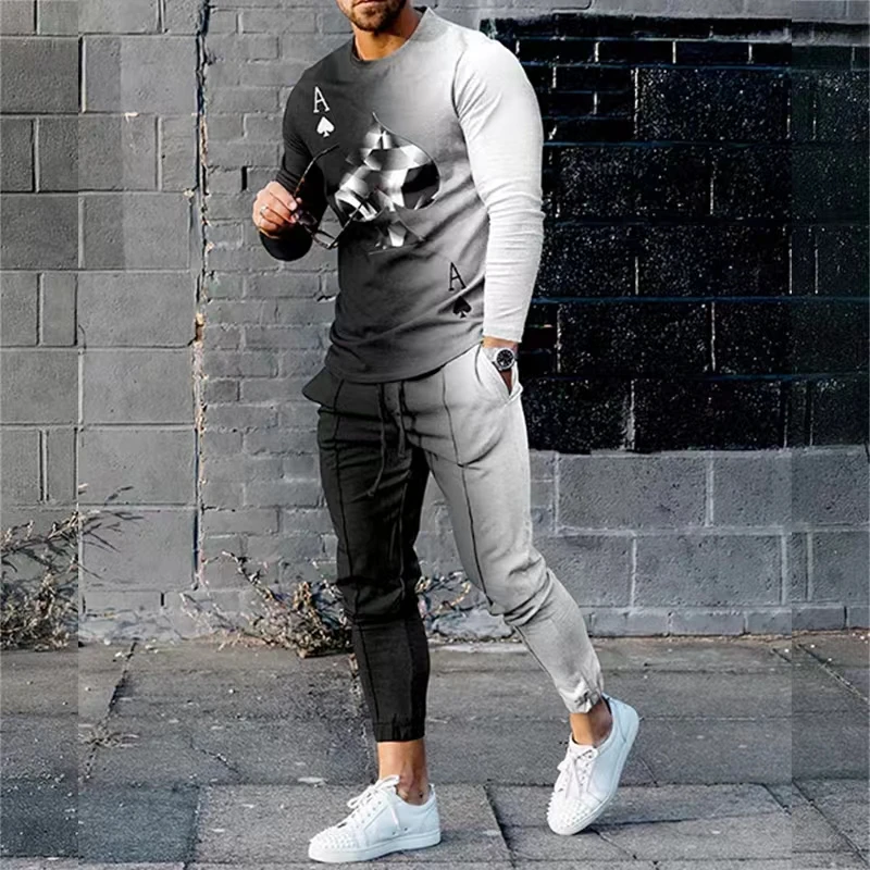 Spring Men's Clothes Outfits Fashion Essentials Tracksuit 3D Print Long Sleeved T Shirt Pants Sportswear Casual Sweatpants Sets
Spring Men's Clothes Outfits Fashion Essentials Tracksuit 3D Print Long Sleeved T Shirt Pants Sportswear Casual Sweatpants Sets