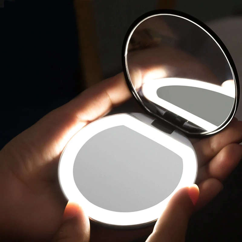 LED Makeup Mirror With Light Rotating Cosmetic Round Mirror USB Charging Vanity Mirror Dimming Luminous Mini Folding Portable
LED Makeup Mirror With Light Rotating Cosmetic Round Mirror USB Charging Vanity Mirror Dimming Luminous Mini Folding Portable