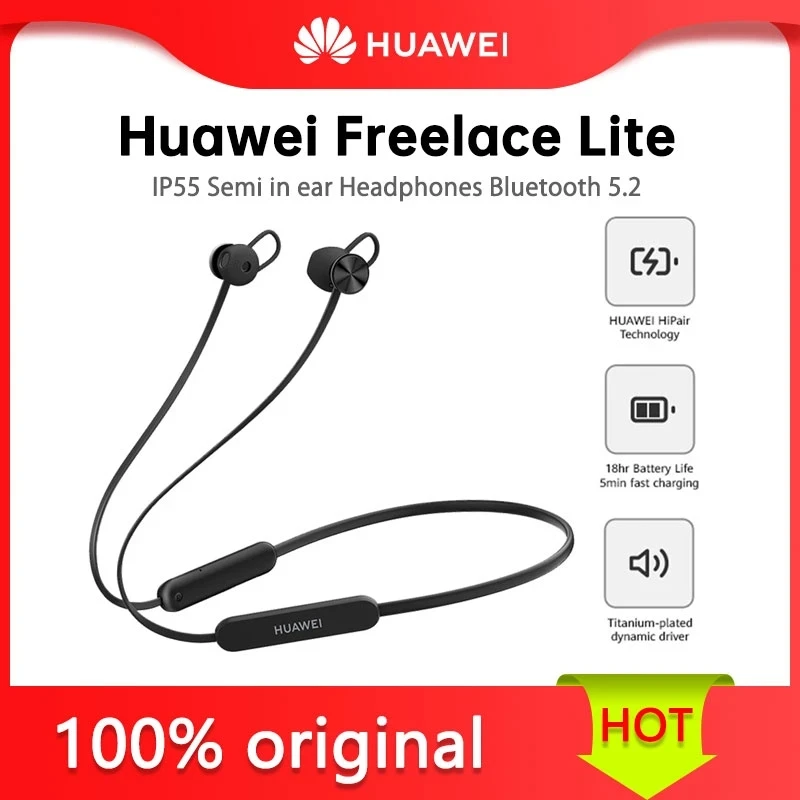 

New HUAWEI FreeLace Pro Wireless Headphones Dual-mic Active Noise Cancellation Earphone 14MM Powerful Dynamic Neckband Earbuds