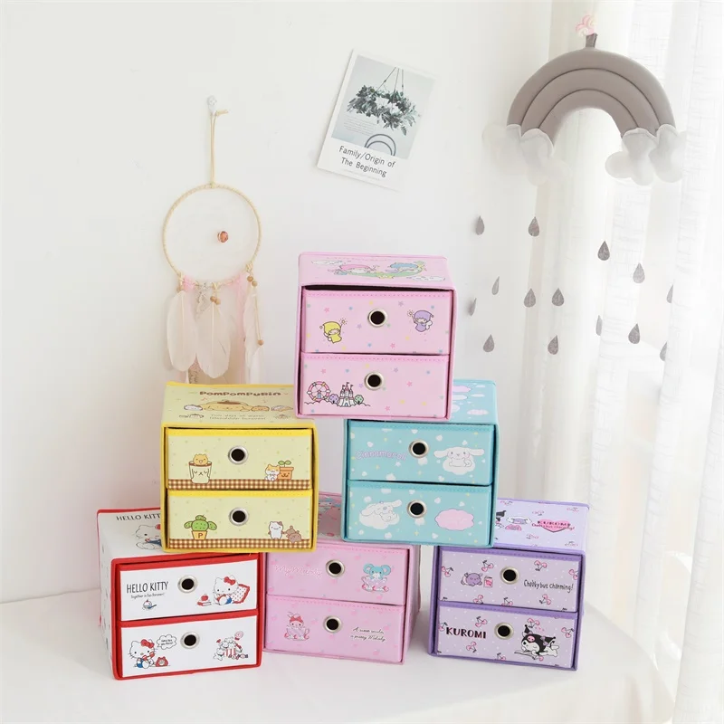 Sanrioed Cartoon Anime Kuromi My Melody Cinnamoroll Kt Cat Desktop Foldable Drawer Jewelry Box Kawaii Double Layer Storage Boxs
Sanrioed Cartoon Anime Kuromi My Melody Cinnamoroll Kt Cat Desktop Foldable Drawer Jewelry Box Kawaii Double Layer Storage Boxs