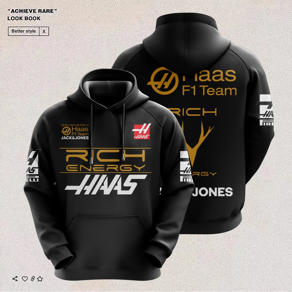 New F1 Racing Suit HAAS Team Casual Pullover 3D Digital Print Men's Fashion Hooded Jacket Spring and Autumn Casual Sweatshirt
New F1 Racing Suit HAAS Team Casual Pullover 3D Digital Print Men's Fashion Hooded Jacket Spring and Autumn Casual Sweatshirt