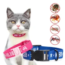 Safety Non-toxic Pet Collar Nylon Adjustable Puppy Dog Cat Collars Long-lasting Anti Fleas Ticks Mosquitoes