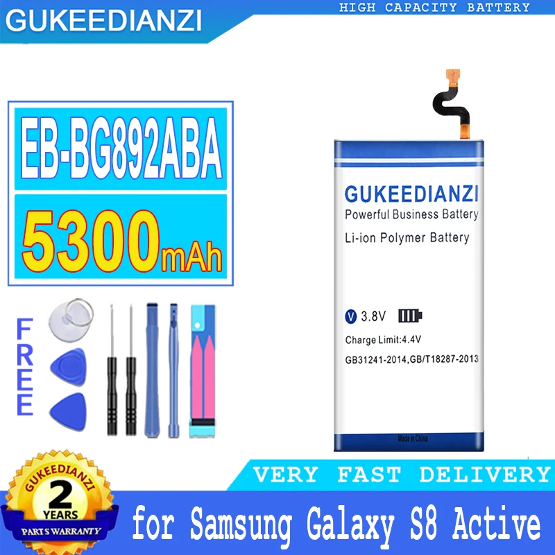 

EB-BG892ABA 5300mAh High Capacity Battery For Samsung Galaxy S8 Active S8Active G892L G892 G892V SMG8920 G892F G892A Bateria