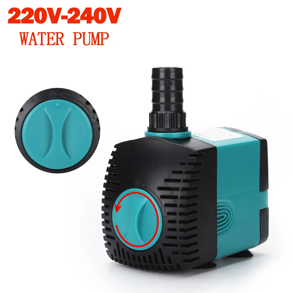 

220v-240V 50HZ EU Water Pump Ultra-Quiet 3-60W Tank Fountain Filt Fish Pond Side Suctio High Quality Aquarium Submersible Pump