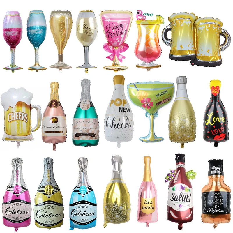 1PC Wine Bottle Wine Glass Foil Balloons Adult Wedding Birthday Party Decoration Hen Party Team Bride Bachelorette Party Balloon 
1PC Wine Bottle Wine Glass Foil Balloons Adult Wedding Birthday Party Decoration Hen Party Team Bride Bachelorette Party Balloon