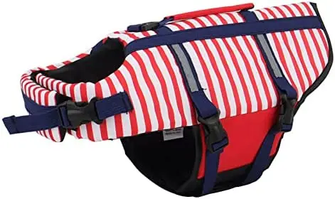 Dog Life Vest for Swimming Boating, Ripstop Stripe Life Jacket with Rescue Handle, Adjustable High Visibility Puppy Life Jacket
Dog Life Vest for Swimming Boating, Ripstop Stripe Life Jacket with Rescue Handle, Adjustable High Visibility Puppy Life Jacket