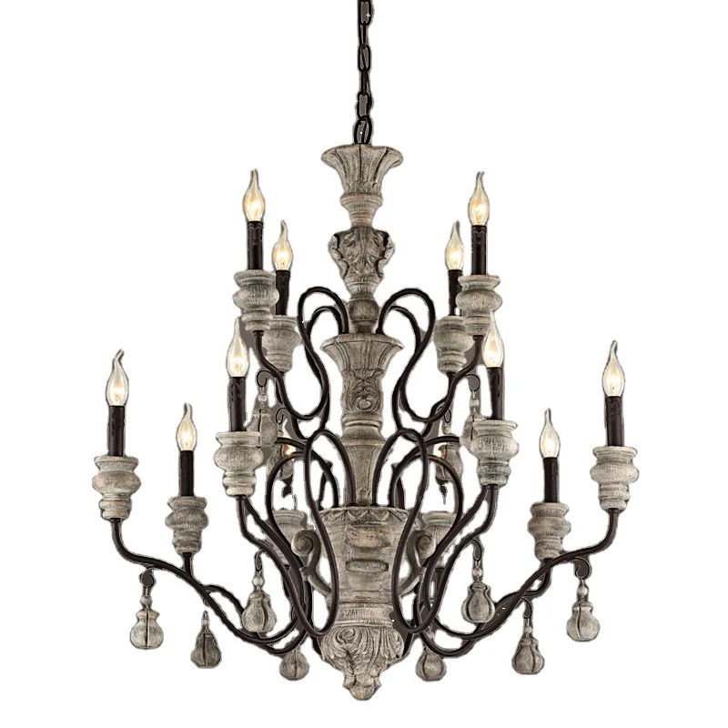 American country style industrial pendant light vintage lamp loft retro wrought iron church wood chandelier
American country style industrial pendant light vintage lamp loft retro wrought iron church wood chandelier