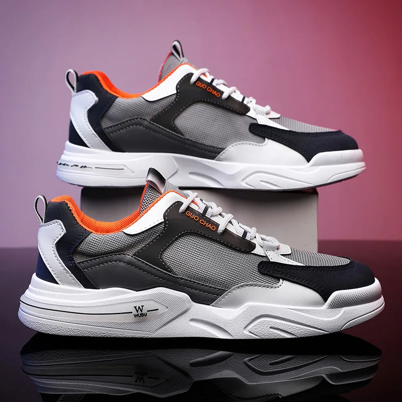 Low top Round Toe Trendy Men's Shoes Mesh Breathable Lace-up Sneakers Outdoor Fashion Comfortable Non-slip Casual Sports Shoes
Low top Round Toe Trendy Men's Shoes Mesh Breathable Lace-up Sneakers Outdoor Fashion Comfortable Non-slip Casual Sports Shoes