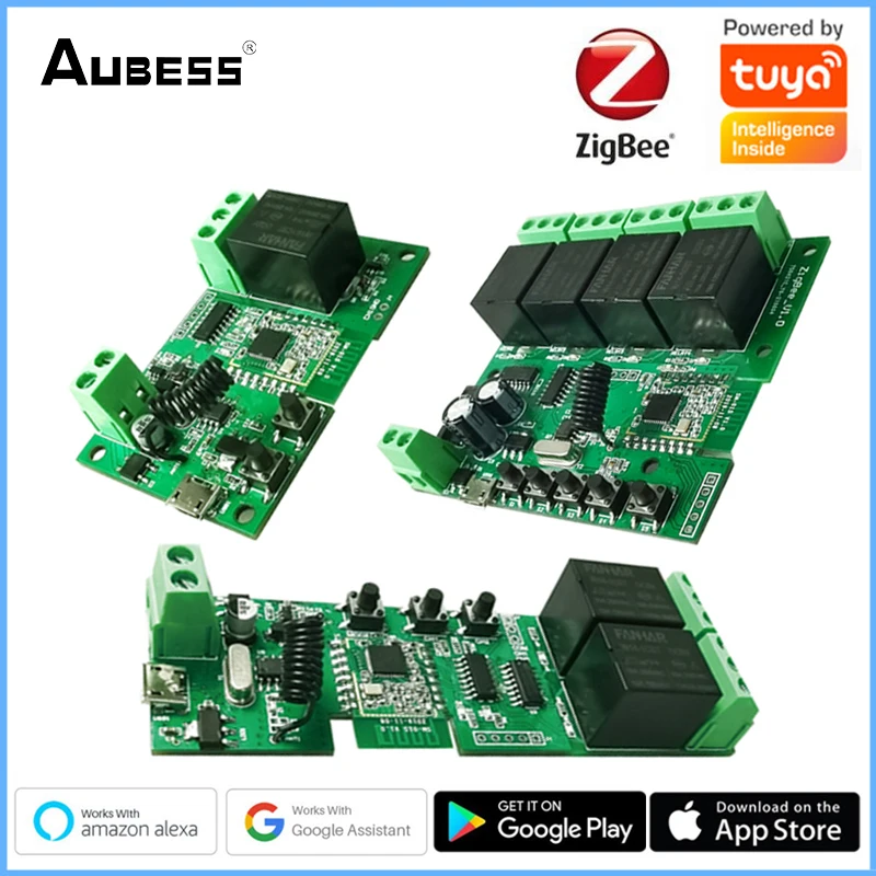 Умный модуль переключателя Tuya Zigbee RF, беспроводной переключатель с таймером и управлением через приложение, с поддержкой Alexa и Google Home, 433 МГц
Умный модуль переключателя Tuya Zigbee RF, беспроводной переключатель с таймером и управлением через приложение, с поддержкой Alexa и Google Home, 433 МГц