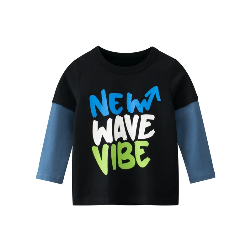 2023 Autumn New Letter Print T Shirt Boys Girls Fashion Fake Two Cotton Tops Kids Clothes Long Sleeve T-Shirts for Children
2023 Autumn New Letter Print T Shirt Boys Girls Fashion Fake Two Cotton Tops Kids Clothes Long Sleeve T-Shirts for Children