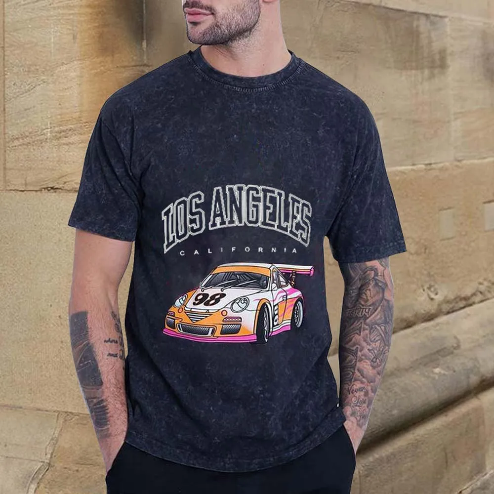 Tee European American Street Fashion Vintage Loose Casual Print Crewneck Top Short-sleeved Men's T-Shirt Summer 2022 New
Tee European American Street Fashion Vintage Loose Casual Print Crewneck Top Short-sleeved Men's T-Shirt Summer 2022 New