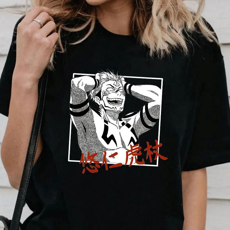 (Premium T-shirt)New Anime Jujutsu Kaisen Print Short Sleeve Casual T-Shirt Summer Fashion Harajuku Short Sleeve Women'S Tops
(Premium T-shirt)New Anime Jujutsu Kaisen Print Short Sleeve Casual T-Shirt Summer Fashion Harajuku Short Sleeve Women'S Tops