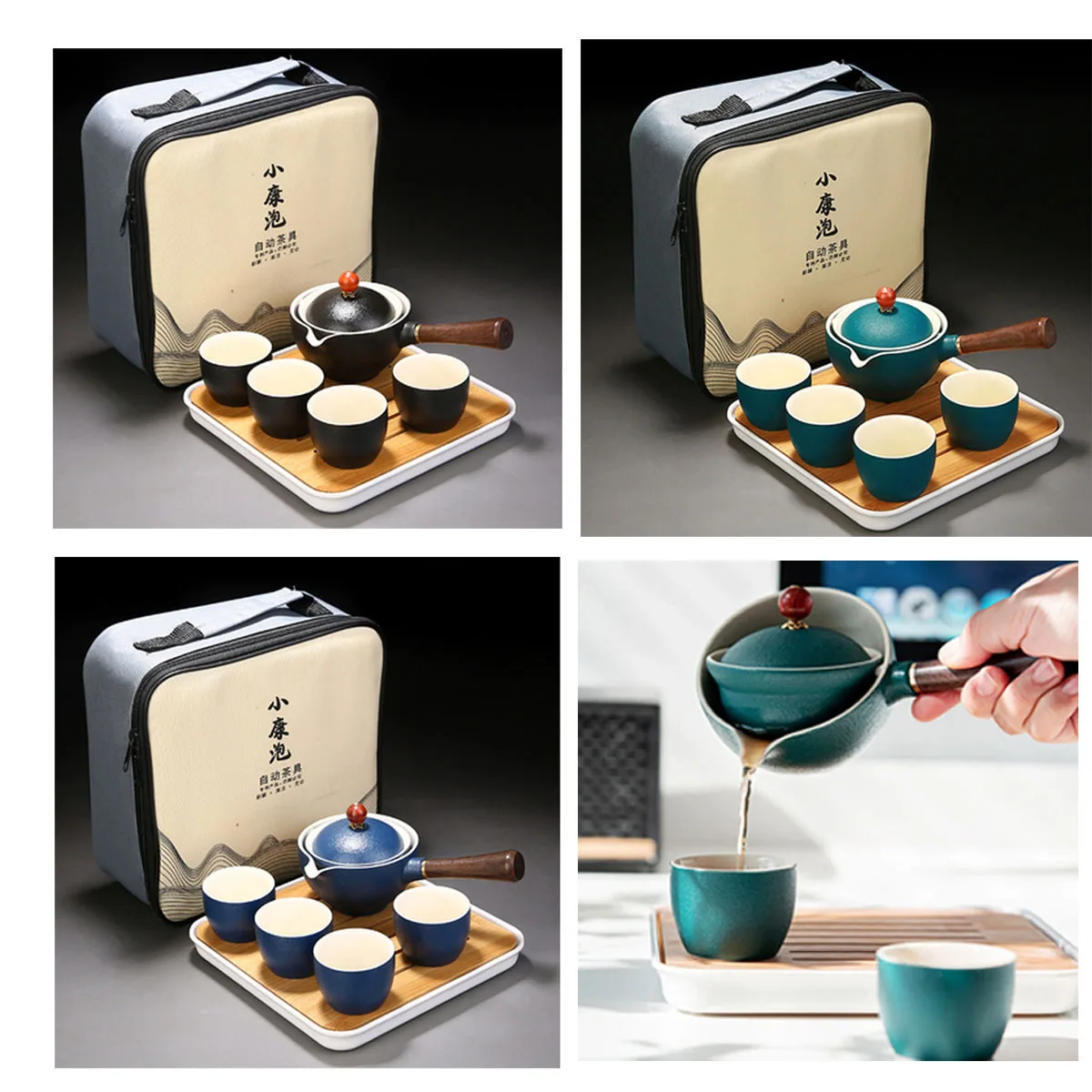 Ceramic Gongfu Kung Fu Tea Set Cup Filter Teapot With Wooden Handle Side-handle Automatic Spinning Pot Travel Outdoor Teaware
Ceramic Gongfu Kung Fu Tea Set Cup Filter Teapot With Wooden Handle Side-handle Automatic Spinning Pot Travel Outdoor Teaware