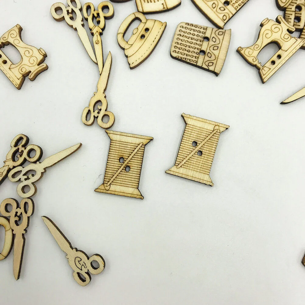 50PCS 2 Holes Wooden Buttons Sewing Machine Scissor Shape Assorted Design for Crafts Scrapbooking Sewing 23x17mm (Random 
50PCS 2 Holes Wooden Buttons Sewing Machine Scissor Shape Assorted Design for Crafts Scrapbooking Sewing 23x17mm (Random