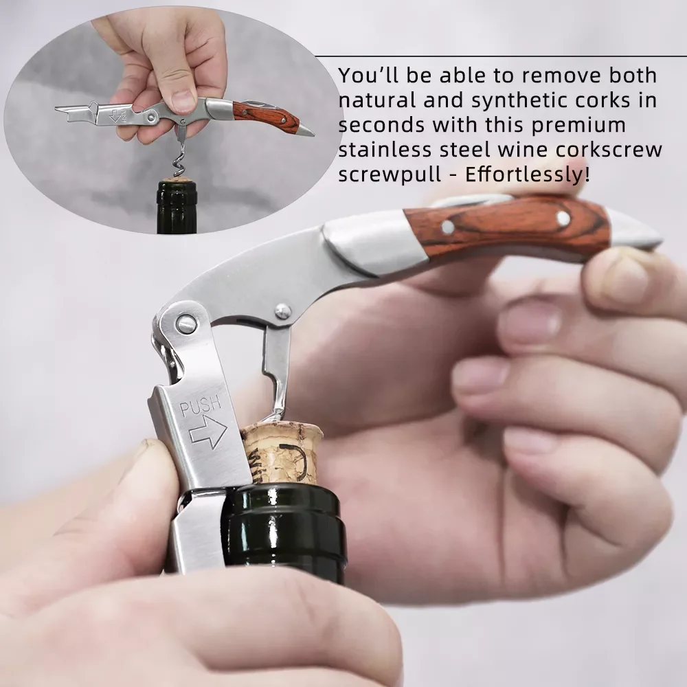 Opener, Professional Waiters Corkscrew, PU Bag, Bottle Opener and Foil Cutter Gift for Wine Lovers
Opener, Professional Waiters Corkscrew, PU Bag, Bottle Opener and Foil Cutter Gift for Wine Lovers