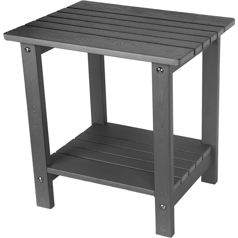 

Byzane Double Adirondack Side Table, Patio Outdoor End Table Weather Resistant,Rectangular Table for Patio, Garden, Lawn, Indoor