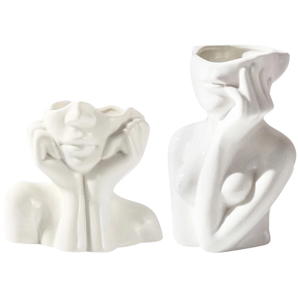 Vase Face Flower Ceramic Planter Body Pot Female Human Head Pots Sculpture Form Statue Container Succulent Abstract Decorative
Vase Face Flower Ceramic Planter Body Pot Female Human Head Pots Sculpture Form Statue Container Succulent Abstract Decorative