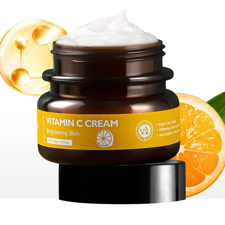 

Vitamin C Face Cream Whitening Freckle Repair Firm Brighten Tighten Control Oil Moisturize Hydrating Repair Soothe Soften