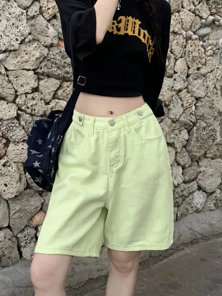 GUUZYUVIZ Summer Straight Tube Loose Wide Leg Denim Shorts Women High Waist Slim Casual Capris Candy Color
GUUZYUVIZ Summer Straight Tube Loose Wide Leg Denim Shorts Women High Waist Slim Casual Capris Candy Color