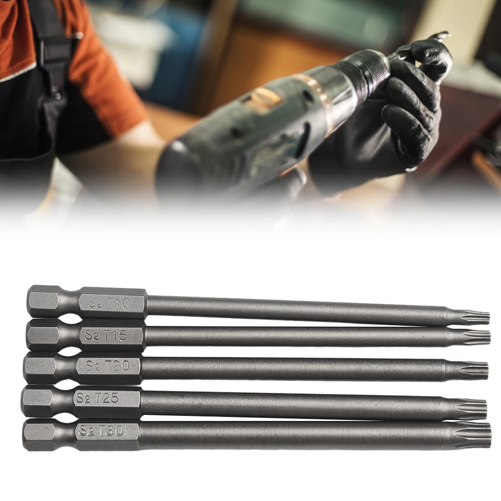 Durable Screwdriver Bit Tools 1/4Inch Hex 100mm 5 Pcs 60HRC Alloy Steel For Electric Drill Hollow Magnetic Security
Durable Screwdriver Bit Tools 1/4Inch Hex 100mm 5 Pcs 60HRC Alloy Steel For Electric Drill Hollow Magnetic Security
