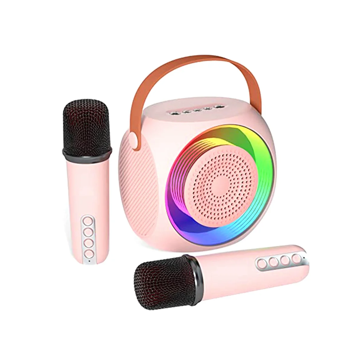 Portable Bluetooth Karaoke Speaker Machine with 2 Microphones, Suitable for Birthday Gifts Home Parties
Portable Bluetooth Karaoke Speaker Machine with 2 Microphones, Suitable for Birthday Gifts Home Parties