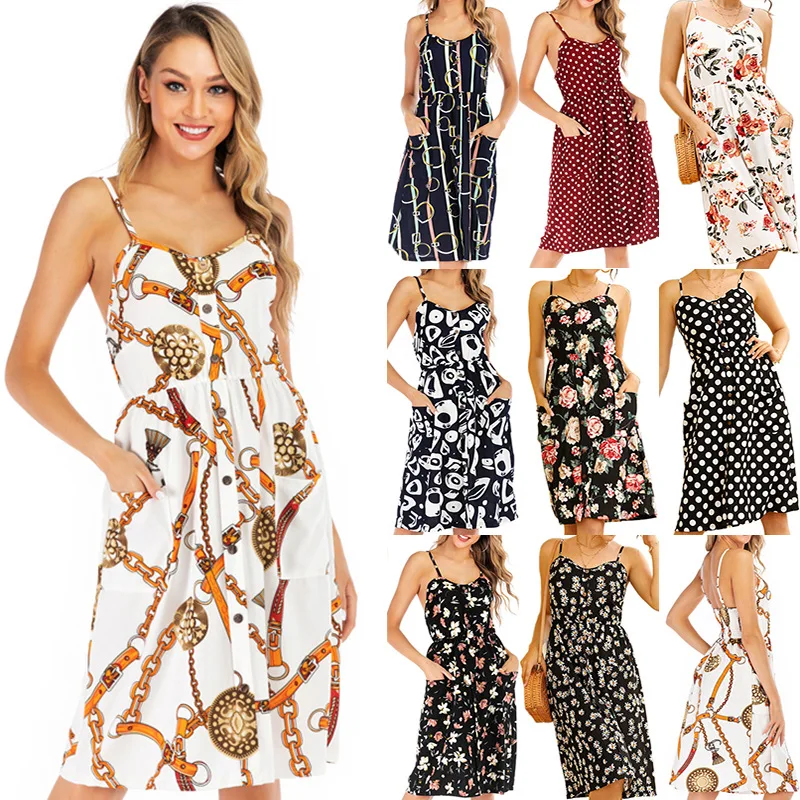 Boho Sexy Floral Button Backless Dress Summer Vintage Casual Sundress Female Beach Midi Dress
Boho Sexy Floral Button Backless Dress Summer Vintage Casual Sundress Female Beach Midi Dress