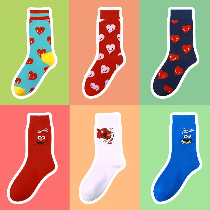 Fashion Funny Socks Sesame Street Cartoon Men Socks Cotton Happy Women's Sock Skateboard Street Sports Breathable Long Socks
Fashion Funny Socks Sesame Street Cartoon Men Socks Cotton Happy Women's Sock Skateboard Street Sports Breathable Long Socks